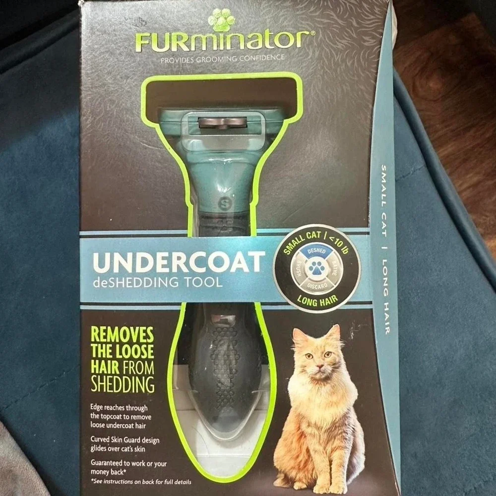 FURminator Undercoat deShedding Tool Small Long Hair Cats Grooming Brush New